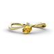 1 - Lucie Bold Oval Cut Citrine and Round Diamond 2 Stone Promise Ring 