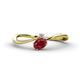 1 - Lucie Bold Oval Cut Ruby and Round Diamond 2 Stone Promise Ring 