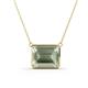 1 - Olivia 12x10 mm Emerald Cut Green Amethyst East West Solitaire Pendant Necklace 