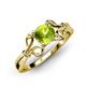 4 - Trissie Peridot Floral Solitaire Engagement Ring 
