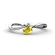 1 - Lucie Bold Oval Cut Yellow Sapphire and Round White Sapphire 2 Stone Promise Ring 