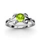3 - Trissie Peridot Floral Solitaire Engagement Ring 