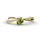 1 - Lucie Bold Oval Cut Peridot and Round Citrine 2 Stone Promise Ring 