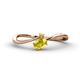 1 - Lucie Bold Oval Cut Yellow Sapphire and Round Citrine 2 Stone Promise Ring 