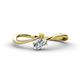 1 - Lucie Bold Oval Cut Lab Grown Diamond and Round Citrine 2 Stone Promise Ring 