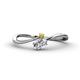 1 - Lucie Bold Oval Cut Diamond and Round Citrine 2 Stone Promise Ring 