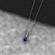 2 - Caron 4.00 mm Round Blue Sapphire Solitaire Love Knot Pendant Necklace 
