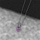 2 - Caron 4.00 mm Round Amethyst Solitaire Love Knot Pendant Necklace 
