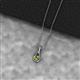 2 - Caron 4.00 mm Round Peridot Solitaire Love Knot Pendant Necklace 