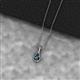 2 - Caron 4.00 mm Round Blue Diamond Solitaire Love Knot Pendant Necklace 