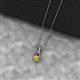 2 - Caron 4.00 mm Round Yellow Diamond Solitaire Love Knot Pendant Necklace 