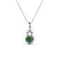 1 - Caron 4.00 mm Round Lab Created Alexandrite Solitaire Love Knot Pendant Necklace 