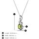 3 - Caron 4.00 mm Round Peridot Solitaire Love Knot Pendant Necklace 
