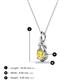 3 - Caron 4.00 mm Round Yellow Sapphire Solitaire Love Knot Pendant Necklace 