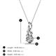 3 - Caron 4.00 mm Round Lab Grown Diamond Solitaire Love Knot Pendant Necklace 