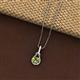 2 - Caron 5.00 mm Round Peridot Solitaire Love Knot Pendant Necklace 