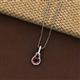 2 - Caron 5.00 mm Round Red Garnet Solitaire Love Knot Pendant Necklace 