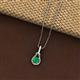2 - Caron 5.00 mm Round Emerald Solitaire Love Knot Pendant Necklace 