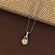 2 - Caron 5.00 mm Round Lab Created Yellow Sapphire Solitaire Love Knot Pendant Necklace 