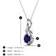 3 - Caron 5.00 mm Round Blue Sapphire Solitaire Love Knot Pendant Necklace 