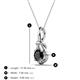 3 - Caron 5.00 mm Round Black Diamond Solitaire Love Knot Pendant Necklace 