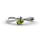 1 - Lucie Bold Oval Cut Peridot and Round Iolite 2 Stone Promise Ring 