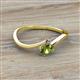 2 - Lucie Bold Oval Cut Peridot and Round Iolite 2 Stone Promise Ring 