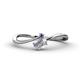 1 - Lucie Bold Oval Cut White Sapphire and Round Iolite 2 Stone Promise Ring 