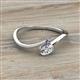 2 - Lucie Bold Oval Cut Diamond and Round Iolite 2 Stone Promise Ring 