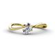 1 - Lucie Bold Oval Cut Diamond and Round Iolite 2 Stone Promise Ring 