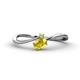 1 - Lucie Bold Oval Cut Yellow Sapphire and Round Peridot 2 Stone Promise Ring 