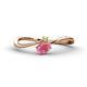 1 - Lucie Bold Oval Cut Rhodolite Garnet and Round Peridot 2 Stone Promise Ring 