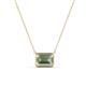 1 - Olivia 8x6 mm Emerald Cut Green Amethyst East West Solitaire Pendant Necklace 