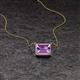 2 - Olivia 8x6 mm Emerald Cut Amethyst East West Solitaire Pendant Necklace 