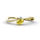 1 - Lucie Bold Oval Cut Yellow Sapphire and Round Aquamarine 2 Stone Promise Ring 