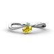 1 - Lucie Bold Oval Cut Yellow Sapphire and Round Aquamarine 2 Stone Promise Ring 