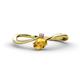 1 - Lucie Bold Oval Cut Citrine and Round Pink Tourmaline 2 Stone Promise Ring 