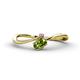 1 - Lucie Bold Oval Cut Peridot and Round Pink Tourmaline 2 Stone Promise Ring 