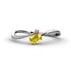 1 - Lucie Bold Oval Cut Yellow Sapphire and Round Pink Tourmaline 2 Stone Promise Ring 