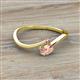 2 - Lucie Bold Oval Cut Morganite and Round Pink Tourmaline 2 Stone Promise Ring 