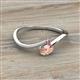 2 - Lucie Bold Oval Cut Morganite and Round Pink Tourmaline 2 Stone Promise Ring 
