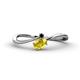 1 - Lucie Bold Oval Cut Yellow Sapphire and Round Black Diamond 2 Stone Promise Ring 