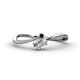 1 - Lucie Bold Oval Cut Diamond and Round Black Diamond 2 Stone Promise Ring 