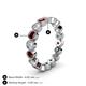 4 - Arria 3.00 mm Red Garnet and Diamond Eternity Band 