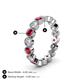 4 - Arria 3.00 mm Ruby and Diamond Eternity Band 