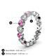 4 - Arria 3.00 mm Pink Sapphire and Diamond Eternity Band 