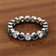 2 - Arria 3.00 mm Blue and White Diamond Eternity Band 