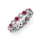3 - Arria 3.00 mm Ruby and Lab Grown Diamond Eternity Band 