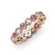 3 - Arria 3.00 mm Pink Tourmaline and Lab Grown Diamond Eternity Band 