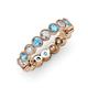 3 - Arria 3.00 mm Blue Topaz and Lab Grown Diamond Eternity Band 